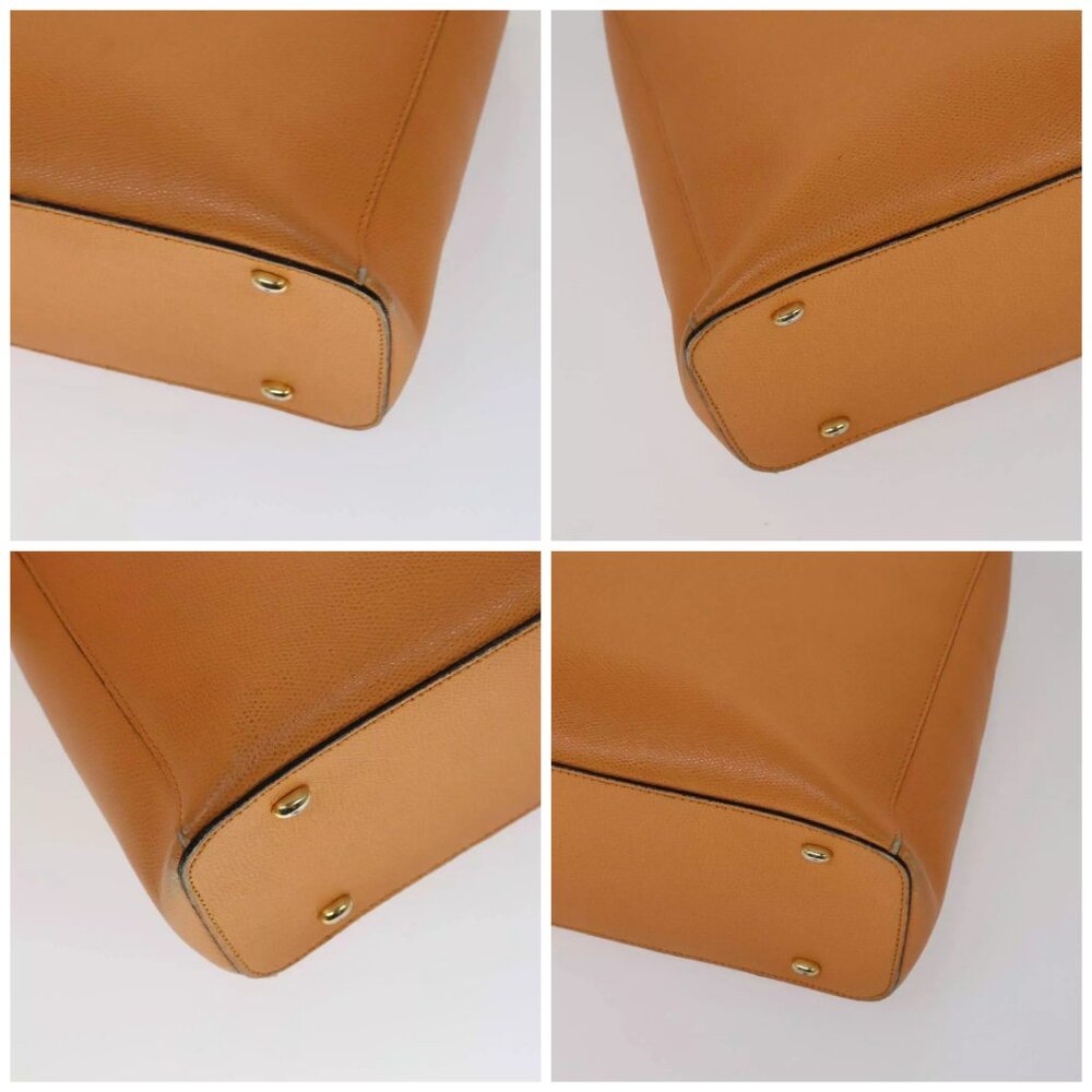 CELINE Tote Bag Leather Orange Auth - Picture 16 of 16